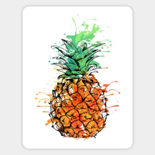 Splash Pineapple Watercolor Magnet